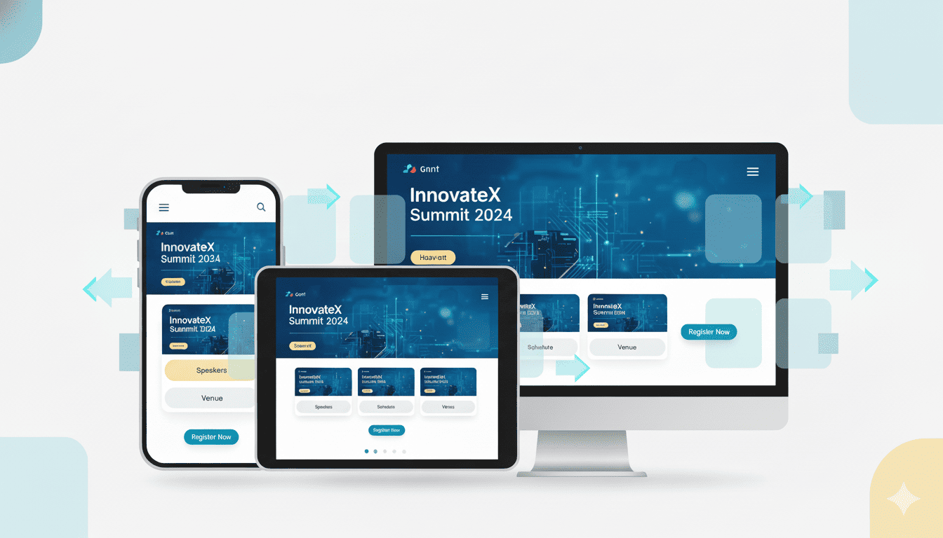 Mobile Responsive Event Website Preview